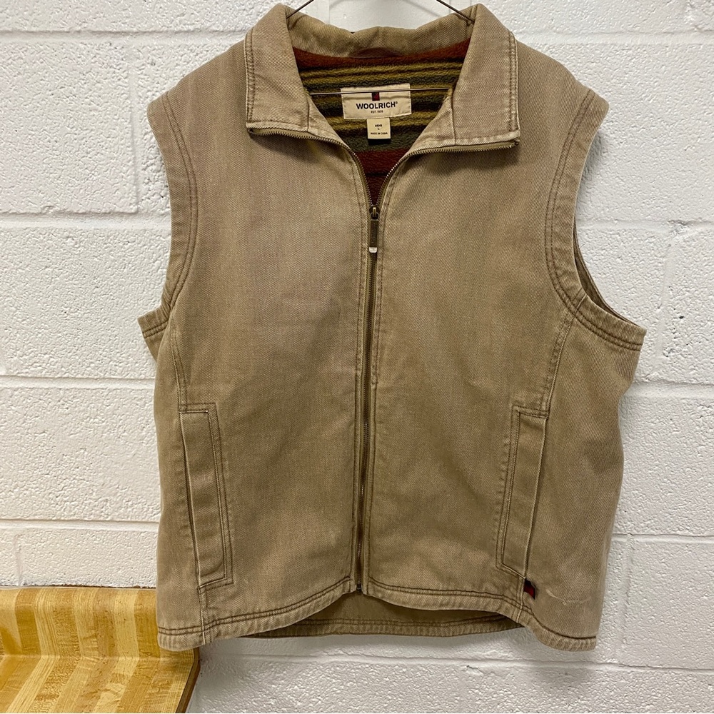 Woolrich canvas lined vest Large